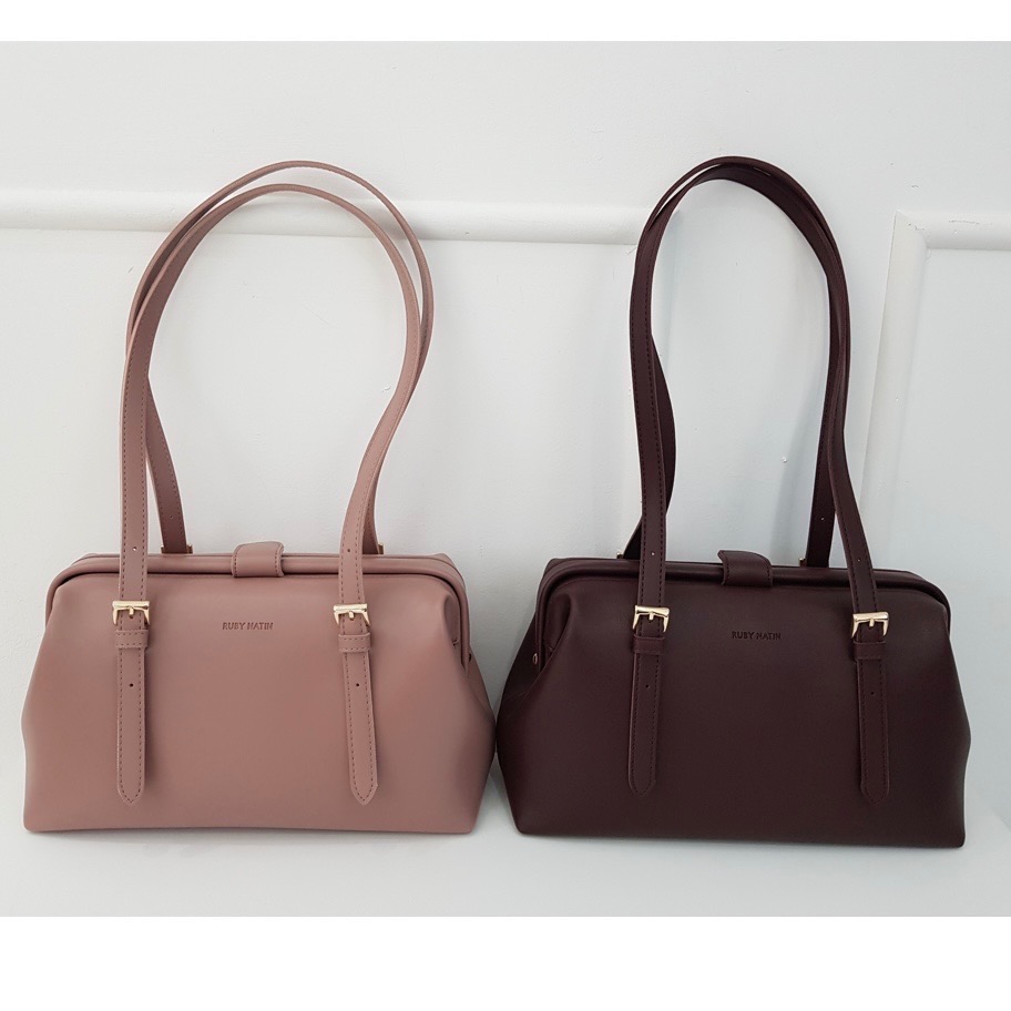 KeCom。Rubynatin 肩背款醫生包 波士頓包-細節圖9