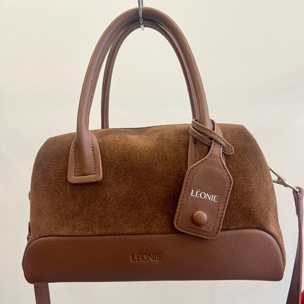 KeCom。LEONIE 麂皮真皮款 保齡球包-細節圖7