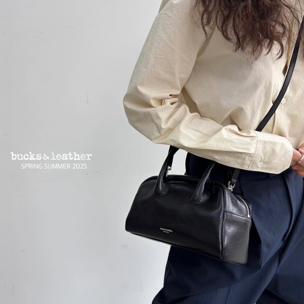 KeCom。Bucks& leather 真皮 保齡球包-細節圖5