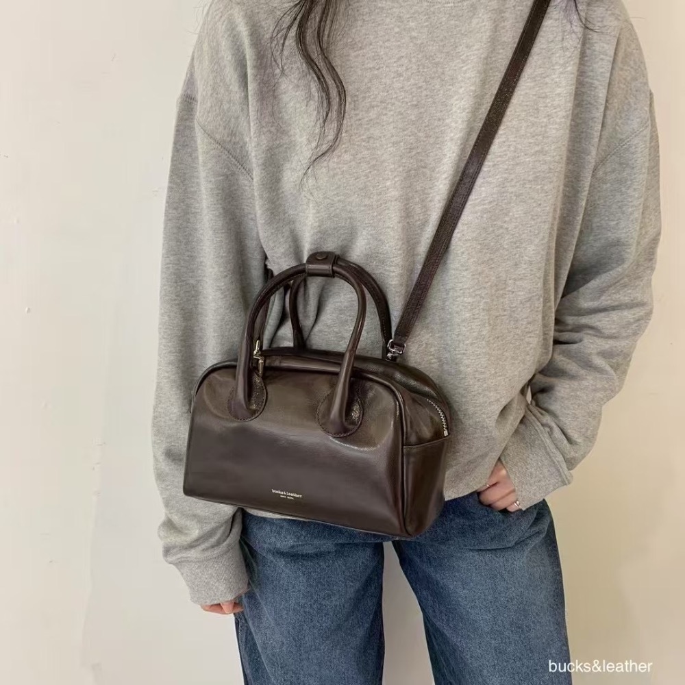 亮面羊皮 深棕色