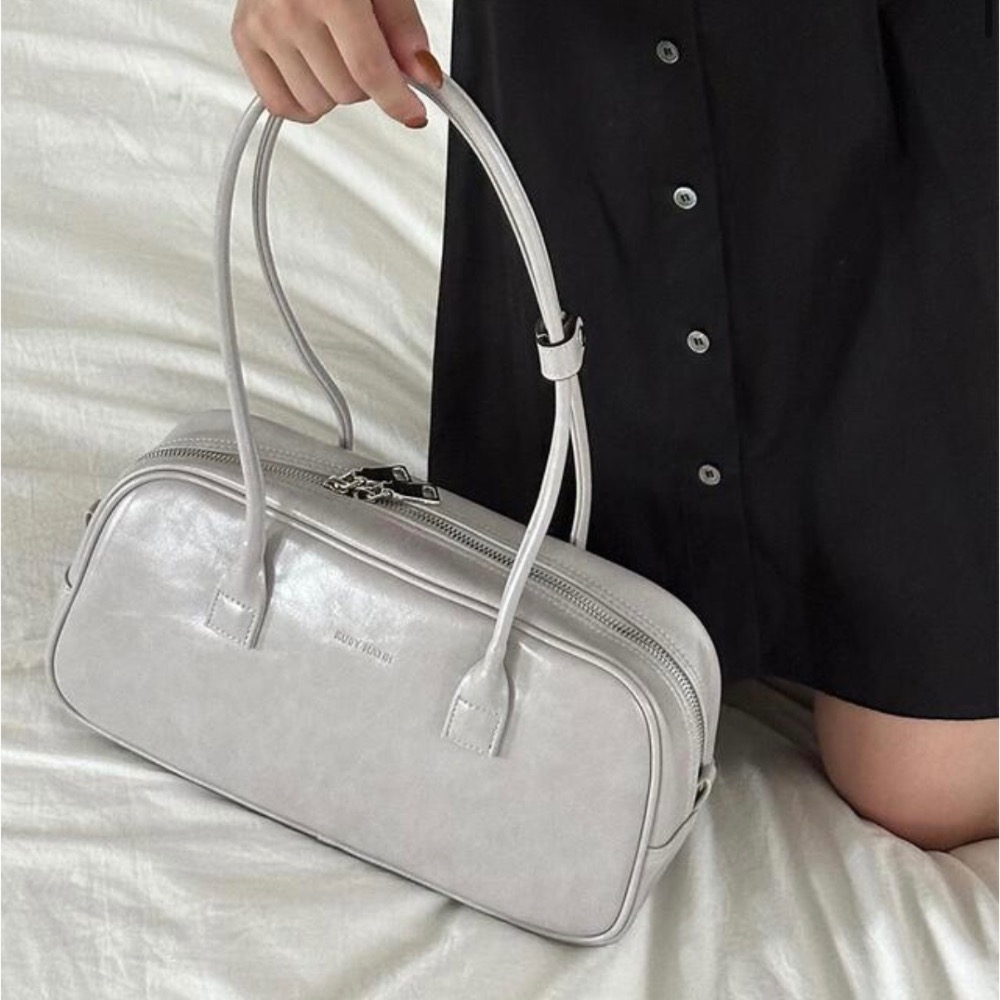 KeCom。Rubynatin 復古裂紋 亮皮 保齡球包 肩背包-細節圖5