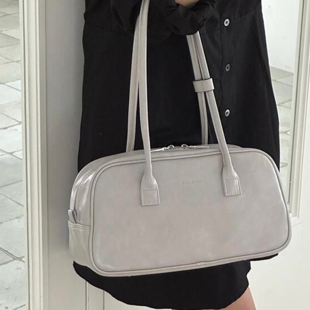 KeCom。Rubynatin 復古裂紋 亮皮 保齡球包 肩背包-細節圖7