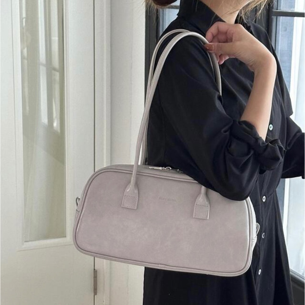 KeCom。Rubynatin 復古裂紋 亮皮 保齡球包 肩背包-細節圖8