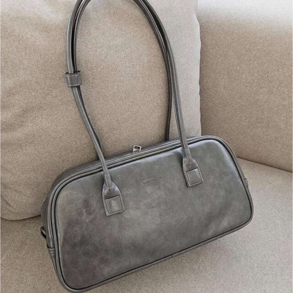 KeCom。Rubynatin 復古裂紋 亮皮 保齡球包 肩背包-規格圖9