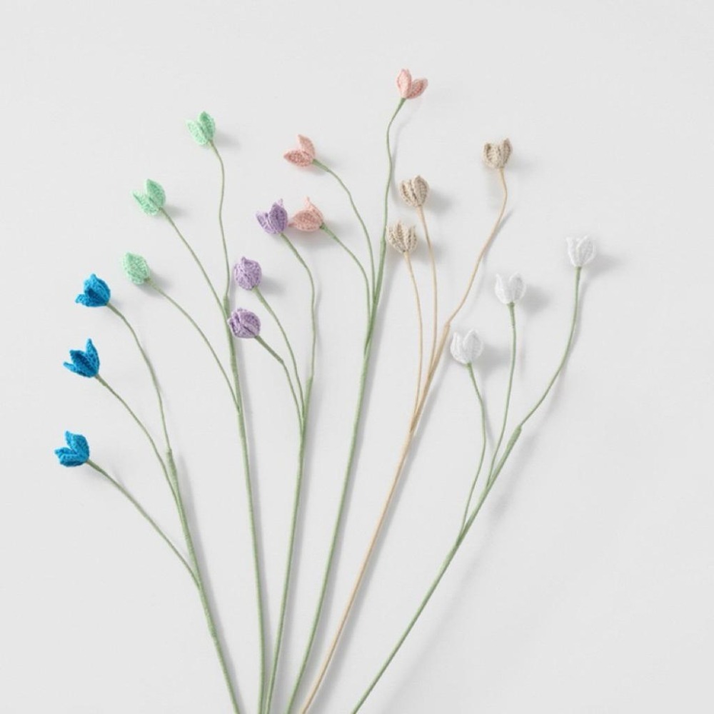 小仙女編織花 3頭小開花/仿真花/Diy手工花束/ 毛線花/ 七夕禮物/畢業禮物/生日禮物/告白花束 | A&E 手作坊-細節圖3