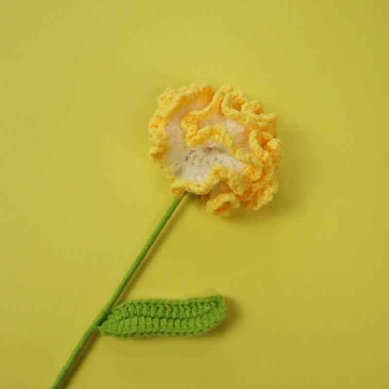 康乃馨 編織花/仿真花/母親節/Diy手工花束/ 毛線花/ 七夕禮物/生日禮物/教師節禮物 | A&E 手作坊-規格圖3