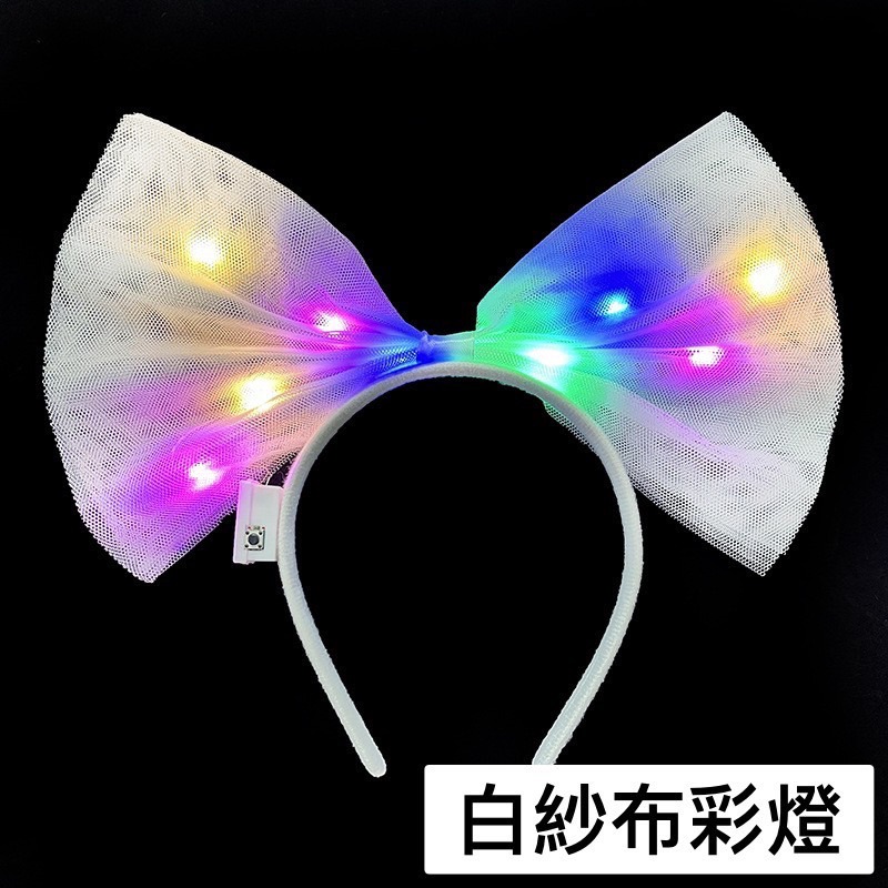 「台灣現貨」紗布大蝴蝶結髮箍/節日必備/尾牙/春酒/遊行/聖誕節/燈節/萬聖節裝扮 | A&E 手作坊-規格圖3