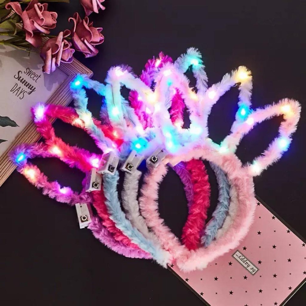 「台灣現貨」10燈兔子發光髮箍/節日必備/尾牙/春酒/遊行/聖誕節/燈節/萬聖節裝扮 | A&E 手作坊-細節圖3