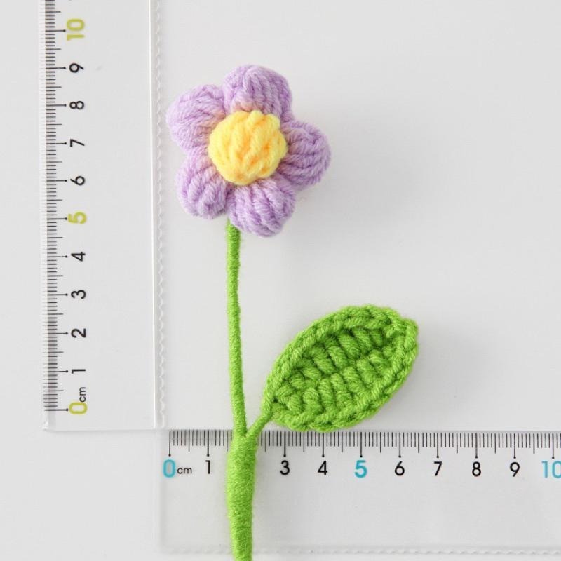 單頭泡芙 編織花/仿真花/Diy手工花束/ 毛線花/ 七夕禮物/畢業禮物/生日禮物/教師節禮物 | A&E 手作坊-細節圖2