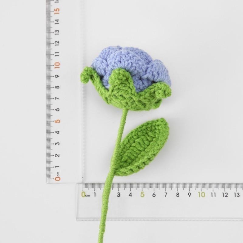 玫瑰 編織花/仿真花/Diy手工花束/ 毛線花/ 七夕禮物/畢業禮物/生日禮物/教師節禮物 | A&E 手作坊-細節圖3