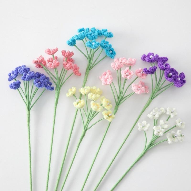 滿天星 編織花/仿真花/Diy手工花束/ 毛線花/ 七夕禮物/畢業禮物/生日禮物/教師節禮物 | A&E 手作坊-細節圖2