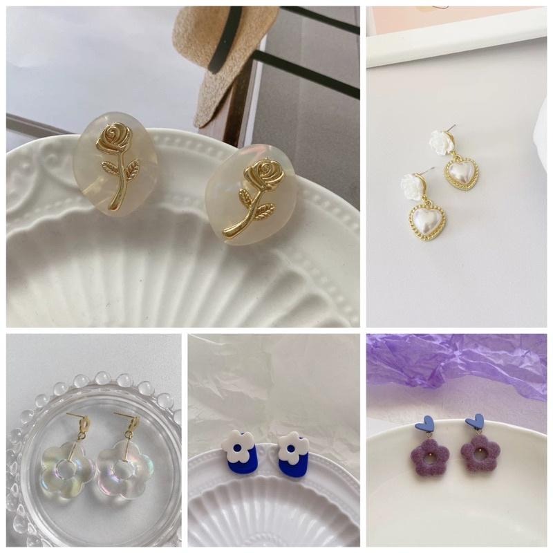 現貨🌸S925銀針耳環🌸 日系.韓系.耳針.耳夾.浪漫.流行 | A&E 手作坊-細節圖2