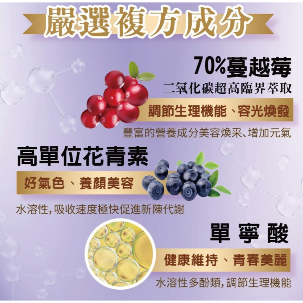 悠樂康 蔓越莓 濃萃粉 70% 高含量 花青素 多酚 單寧酸-細節圖2