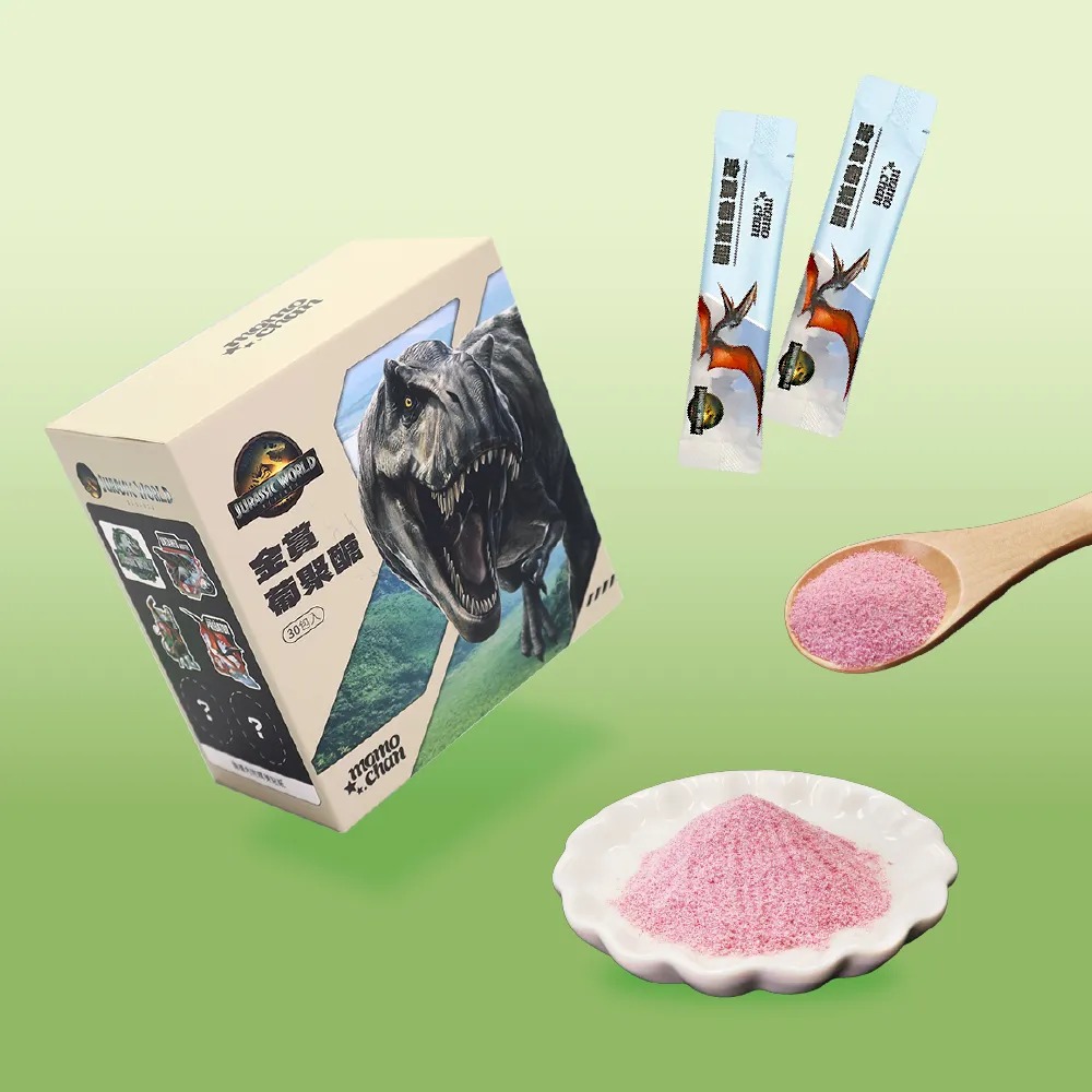 兒童保健食品 momochan 侏儸紀世界 金賞葡聚醣1盒(30包/盒) 內附盲盒貼紙 提升保護力 健康維持-細節圖4
