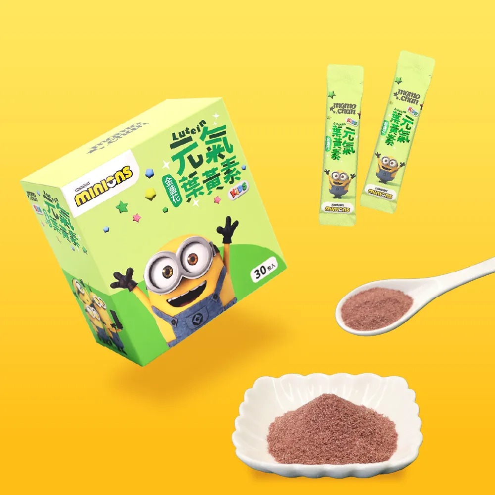 兒童保健食品 momochan 小小兵 元氣金盞花葉黃素(30包/盒) 內附盲盒貼紙 專利配方 每日補給-細節圖4