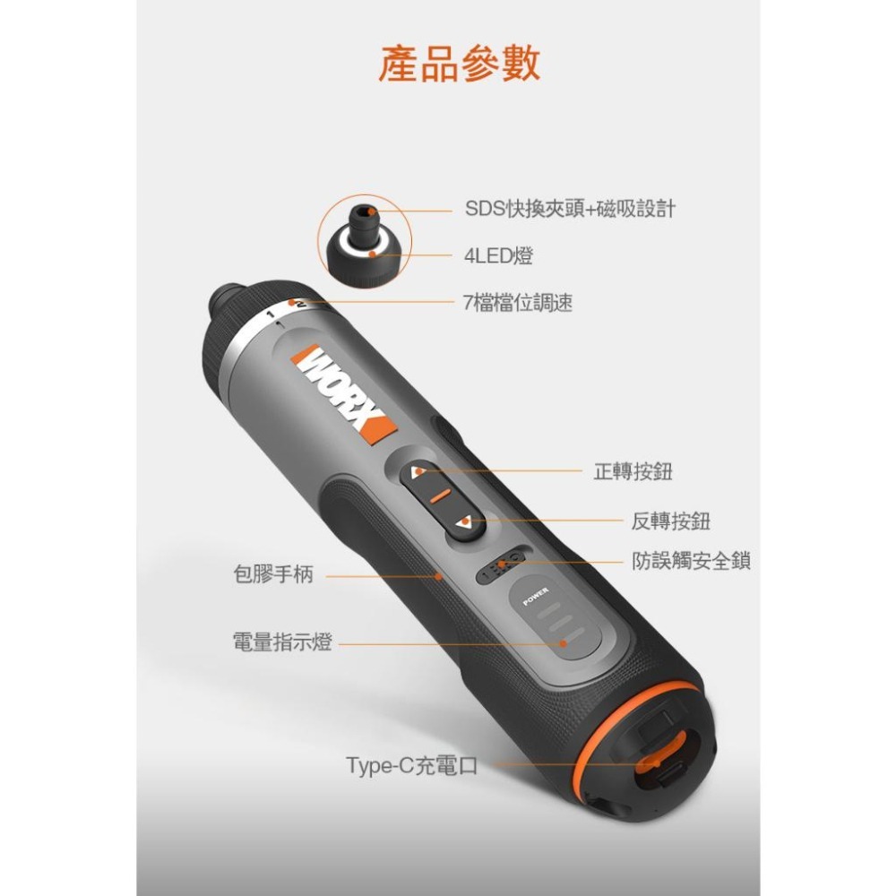 威克士 WX242 電動起子機 WX240升級版 電動鎖 鎖傢俱 0.5-5Nm 精密作業 螢宇五金-細節圖9