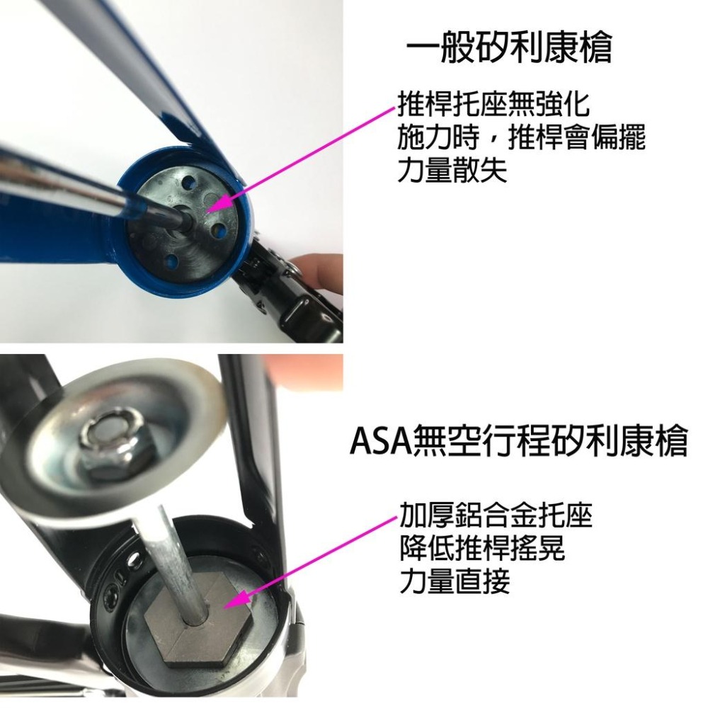 ASA NTG-128 無空行程矽力康槍 台灣製專利省力不滴膠矽利康槍 極易控膠填縫膠槍打糊槍silicone 螢宇五金-細節圖4