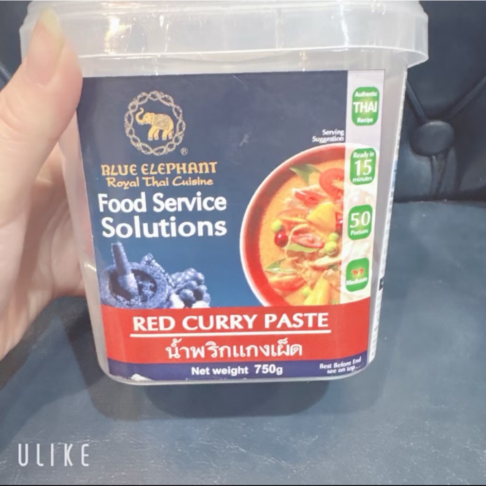 ｛現貨｝泰國🇹🇭  藍象750g 紅咖哩料理包 調理包  泰國高級的調味醬包裝廠-細節圖2