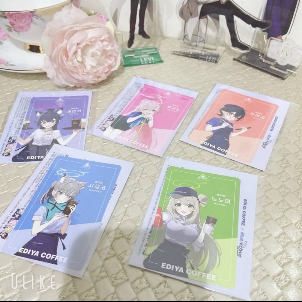 ｛不拆售｝蔚藍檔案 韓國🇰🇷咖啡廳小卡 Ediya Coffee-細節圖2