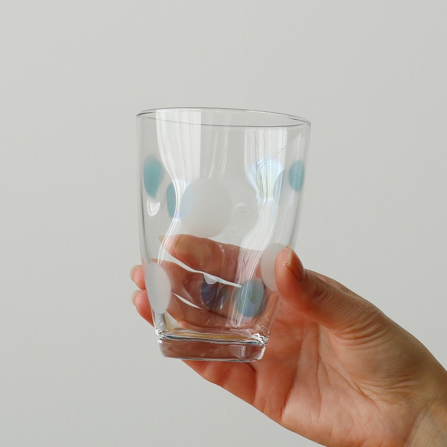 【Aderia】日本製 水玉透明水杯300ml 酒杯 玻璃杯-細節圖2