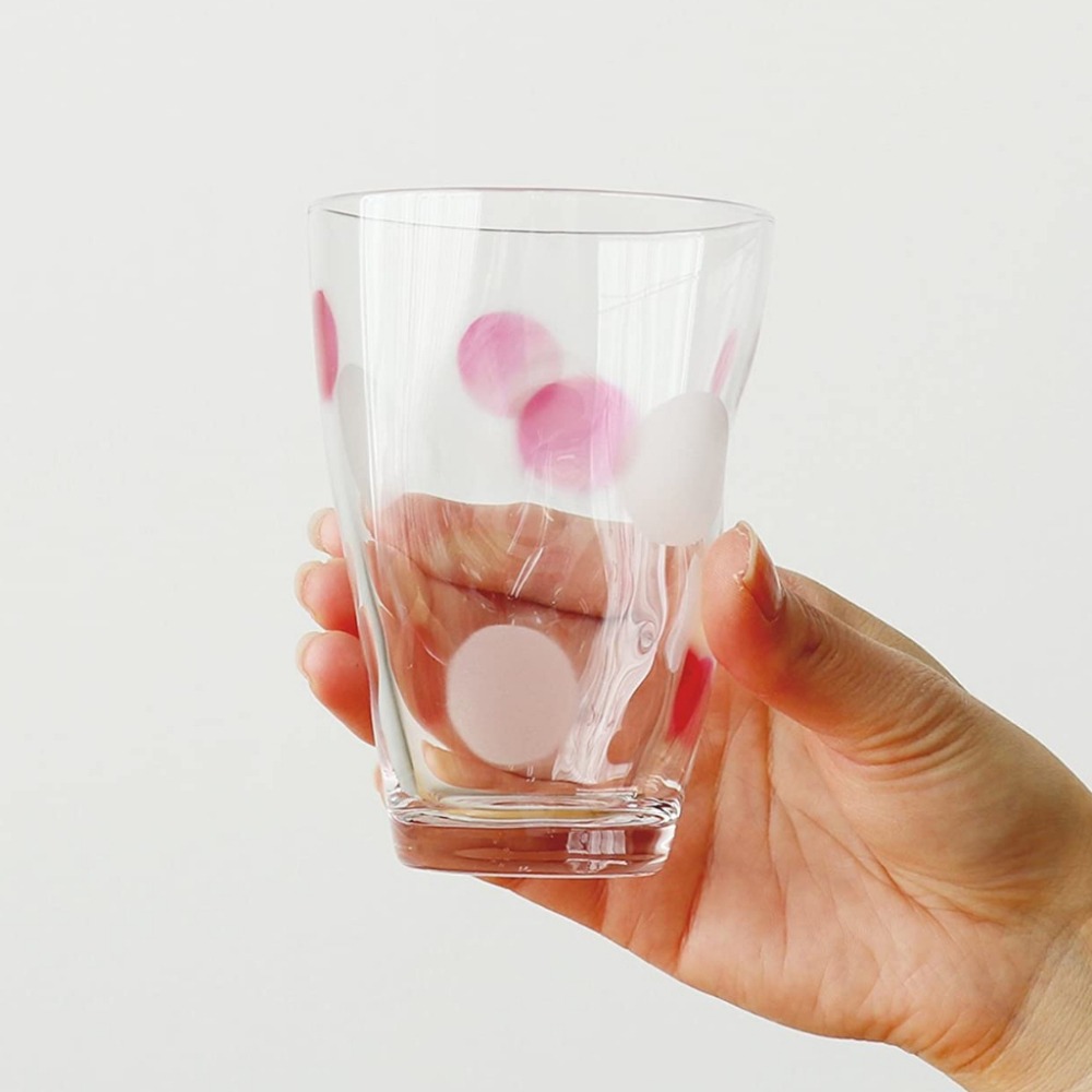【Aderia】日本製 水玉透明水杯300ml 酒杯 玻璃杯-細節圖5