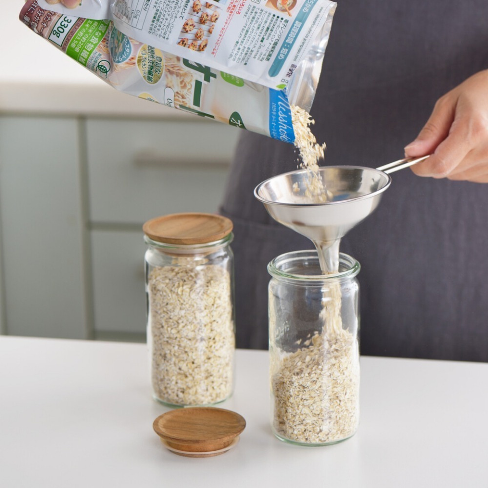 【YOSHIKAWA】日本製 不鏽鋼漏斗 附把手 18-8不鏽鋼 吉川-細節圖3