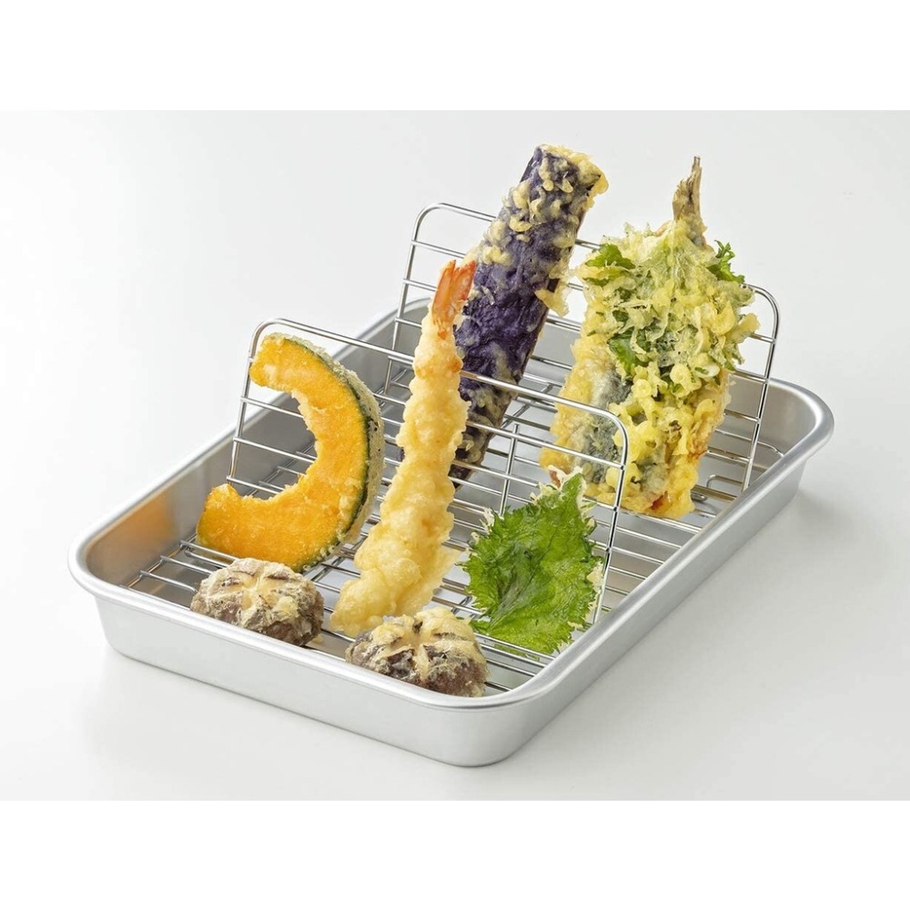 【谷口金屬】 日本製 炸物瀝油備料盤S 可立式濾網-細節圖4