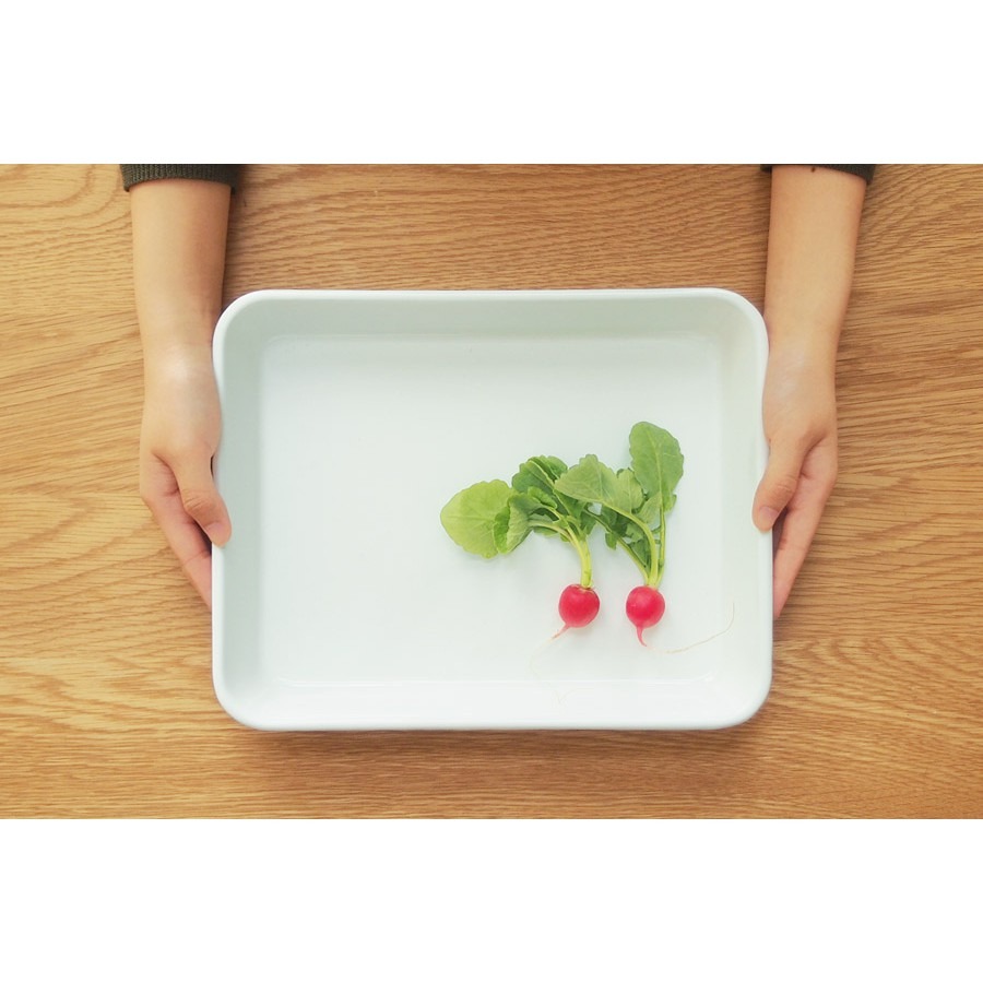 【野田琺瑯/日本製】 18取 調理盤 琺瑯 烤盤 備料盤 Noda Horo 琺瑯盤-細節圖2