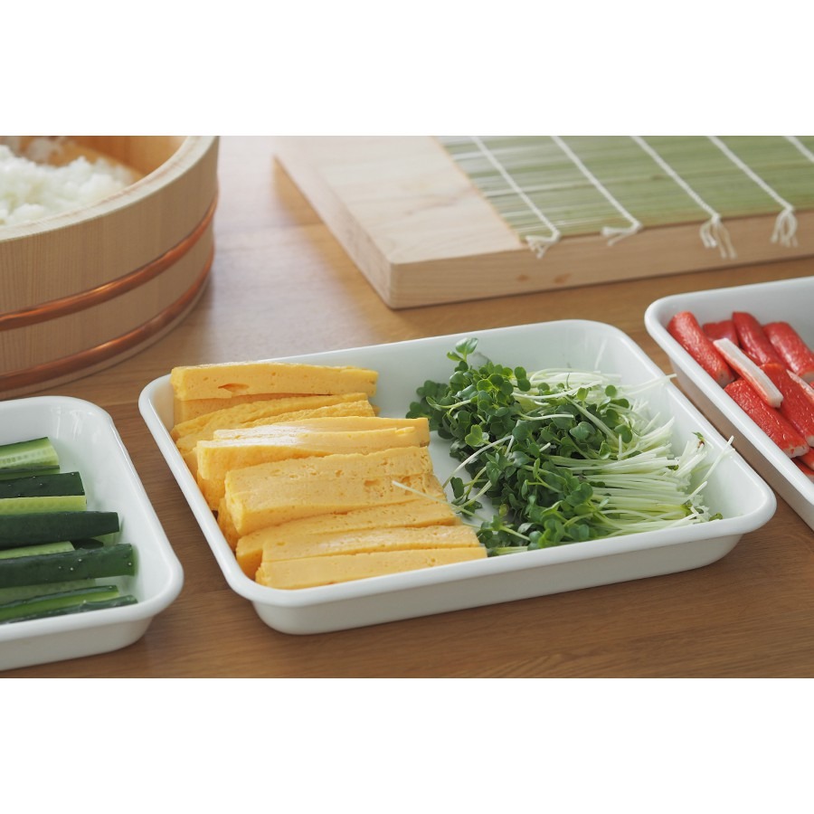 【野田琺瑯/日本製】 18取 調理盤 琺瑯 烤盤 備料盤 Noda Horo 琺瑯盤-細節圖4