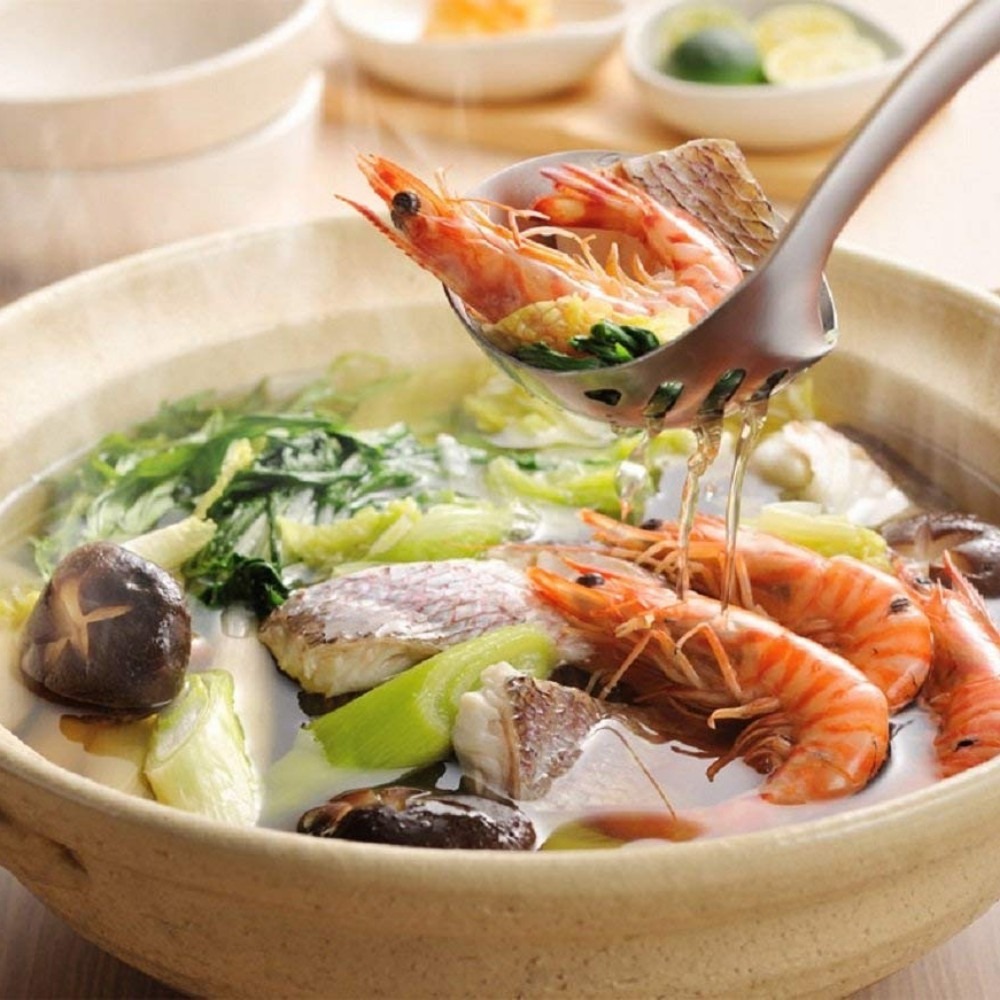 【AUX/日本製】 leye瀝水湯勺 LS1508 長28.5cm 不鏽鋼 湯勺 火鍋 水餃 川燙-細節圖2