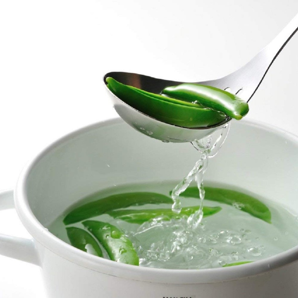 【AUX/日本製】 leye瀝水湯勺 LS1508 長28.5cm 不鏽鋼 湯勺 火鍋 水餃 川燙-細節圖4