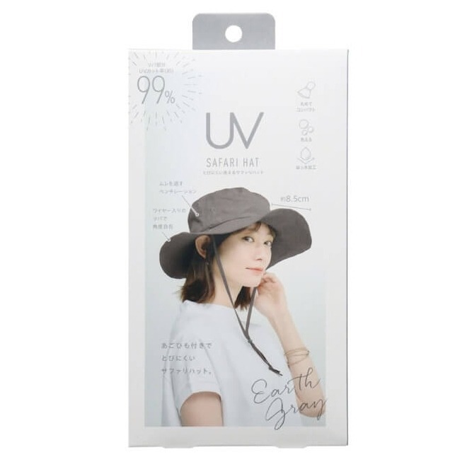 【日本 COGIT】可水洗遮陽帽/灰 可折疊 遮陽 頭圍可調 防曬-細節圖2