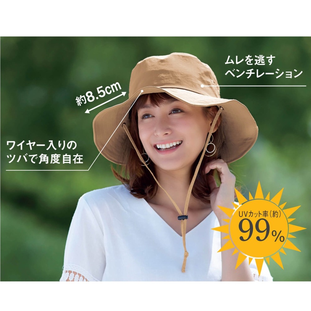 【日本 COGIT】可水洗遮陽帽/灰 可折疊 遮陽 頭圍可調 防曬-細節圖3