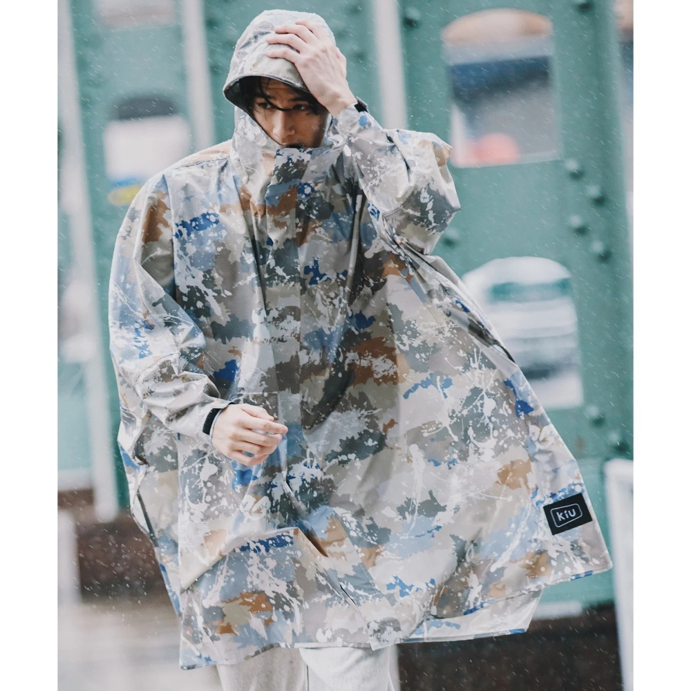 【日本 KiU】斗篷雨衣 輕量雨衣 附收納袋 登山 防水 防風 男女通用-細節圖7
