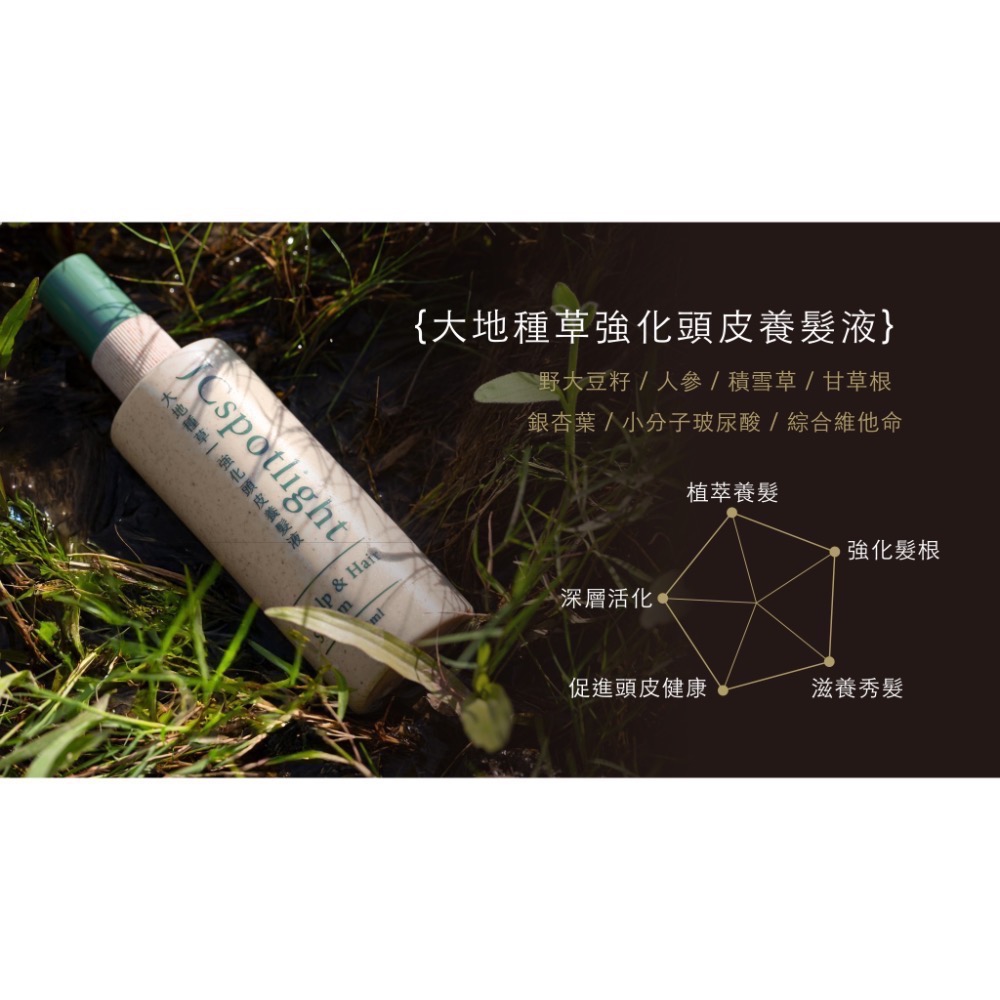 『聚光燈JCspotlight』大地種草套組  洗髮精 護髮霜 頭皮水-細節圖5
