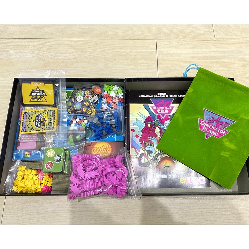 正版已拆桌遊 恐龍島 Dinosaur Island-細節圖3