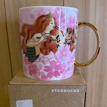 星巴克 STARBUCKS 台北時代門市限定獨賣款 2021年 時代櫻花女神馬克杯-細節圖3