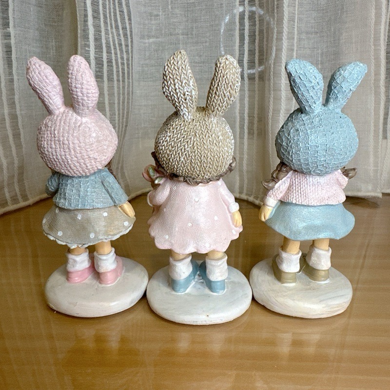 兔子毛帽女孩擺飾 模型 公仔-細節圖3