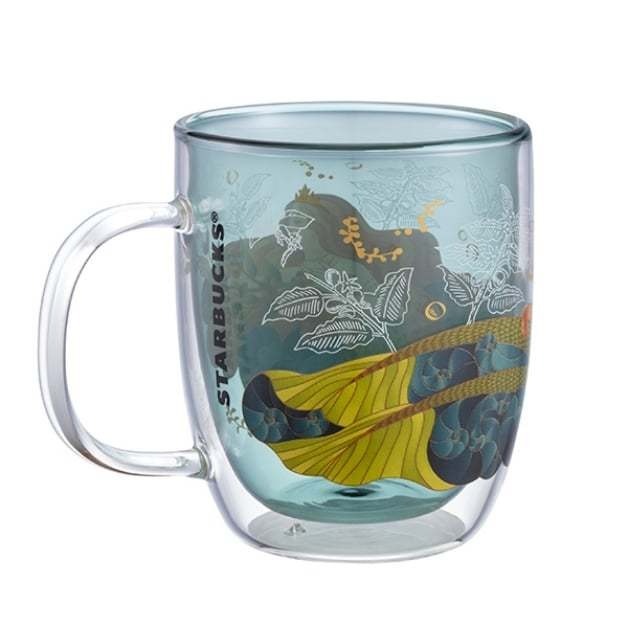 星巴克 STARBUCKS 台北時代門市限定獨賣款 2020年 時代人魚女神玻璃杯-細節圖2