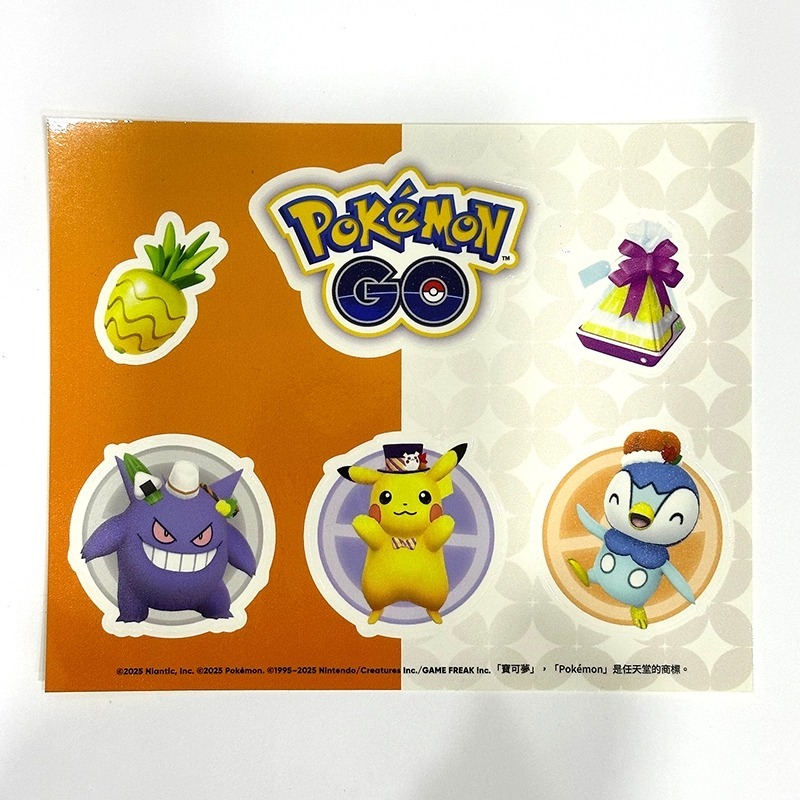 台北寶可夢中心 POKEMON GO UNITE 貼紙 喵喵 博士皮卡丘 伊布 快龍 耿鬼 噴火龍 沙奈朵 神奇寶貝-規格圖1