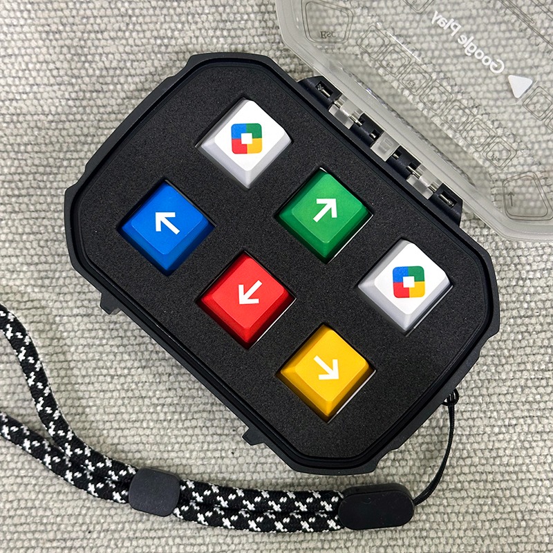 Google Play官方正版造型鍵盤鍵帽 方向鍵 收納盒-細節圖2