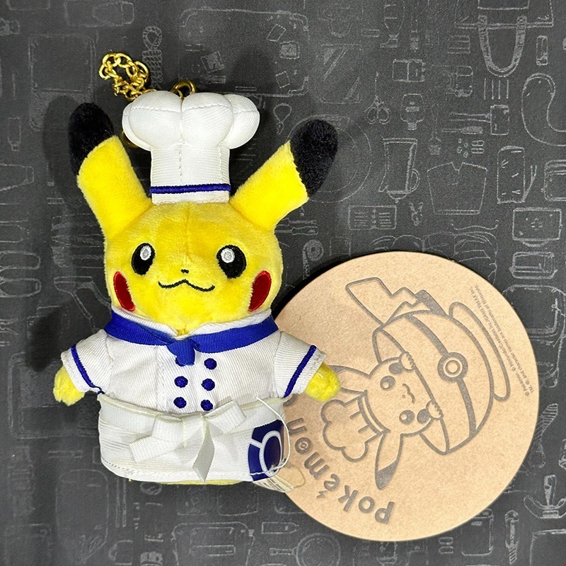 日本寶可夢咖啡 pokemon cafe pikachu sweets 限定皮卡丘娃娃 甜點師傅 糕點師傅 馬卡龍零錢包-規格圖7