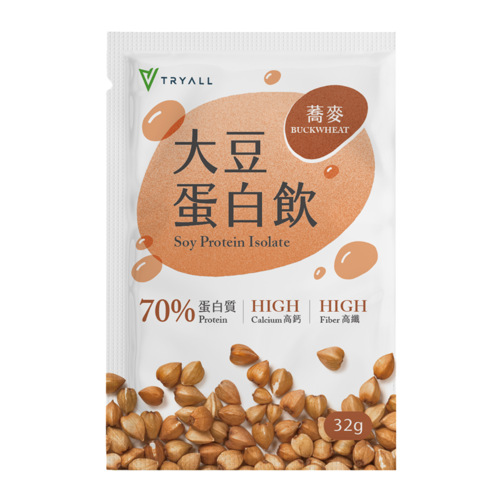 新品上市 TRYALL 高纖高鈣大豆蛋白 32g 隨手包-規格圖4