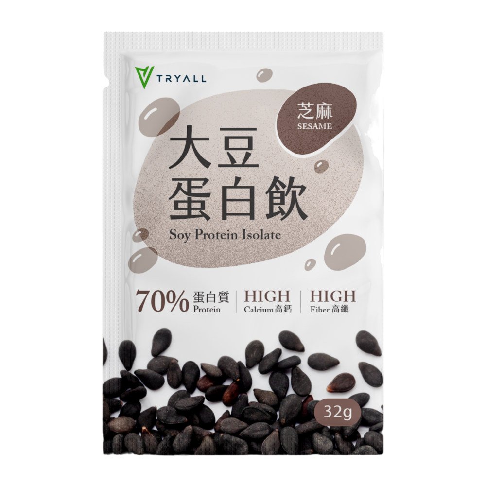 新品上市 TRYALL 高纖高鈣大豆蛋白 32g 隨手包-規格圖4