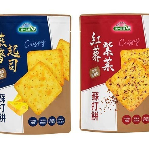 統一生機 燕麥起司 紅藜紫菜 蘇打餅 108g 燕麥起司 紅藜紫菜 蘇打餅 醇厚黑芝麻餅 義式香草椒鹽-細節圖2