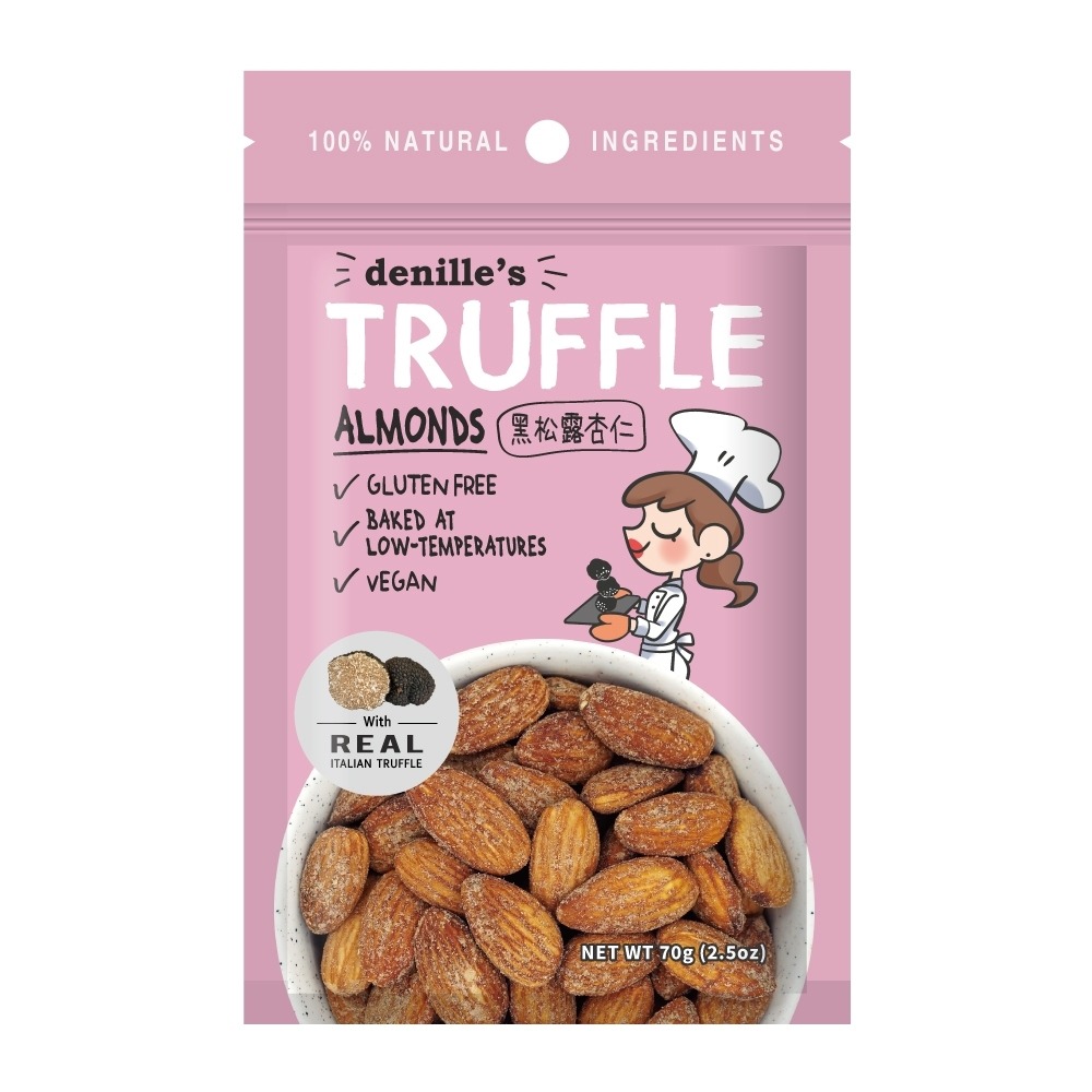 Denille’s 黑松露杏仁 腰果 70公克/包 無麩質/低溫烘烤/頂級黑松露/杏仁/腰果-細節圖2