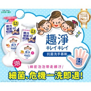 日本LION獅王趣淨洗手慕斯250ml 清爽柑橘 清新果香 日本原裝進口 450ml 補充包-細節圖6