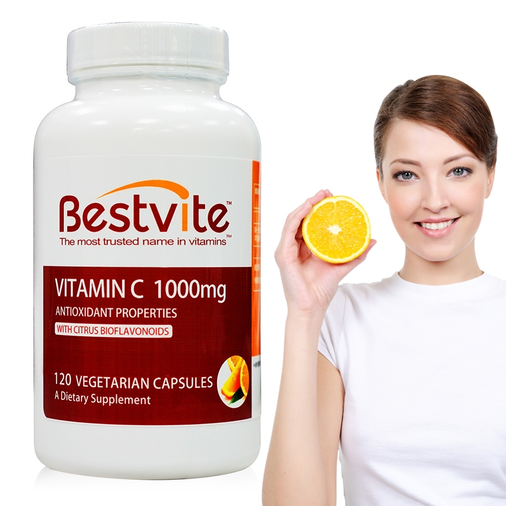 美國 BestVite 必賜力 長效維生素C1000(維他命C1000)膠囊 120顆/瓶 柑橘生物類黃酮 現貨-細節圖2