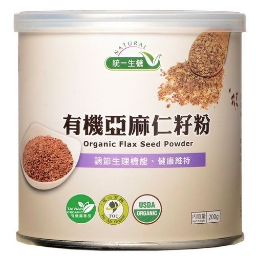 統一生機 有機亞麻仁籽粉 200g 新貨到-細節圖2