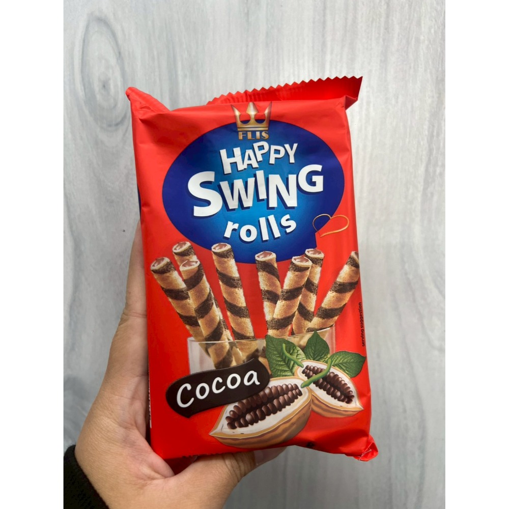 #153963 Happy Swing 夾餡捲心威化餅 巧克力 ＆ 榛果口味-規格圖1